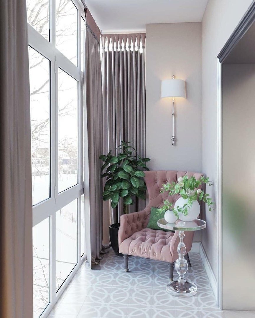 Зонирование балкона