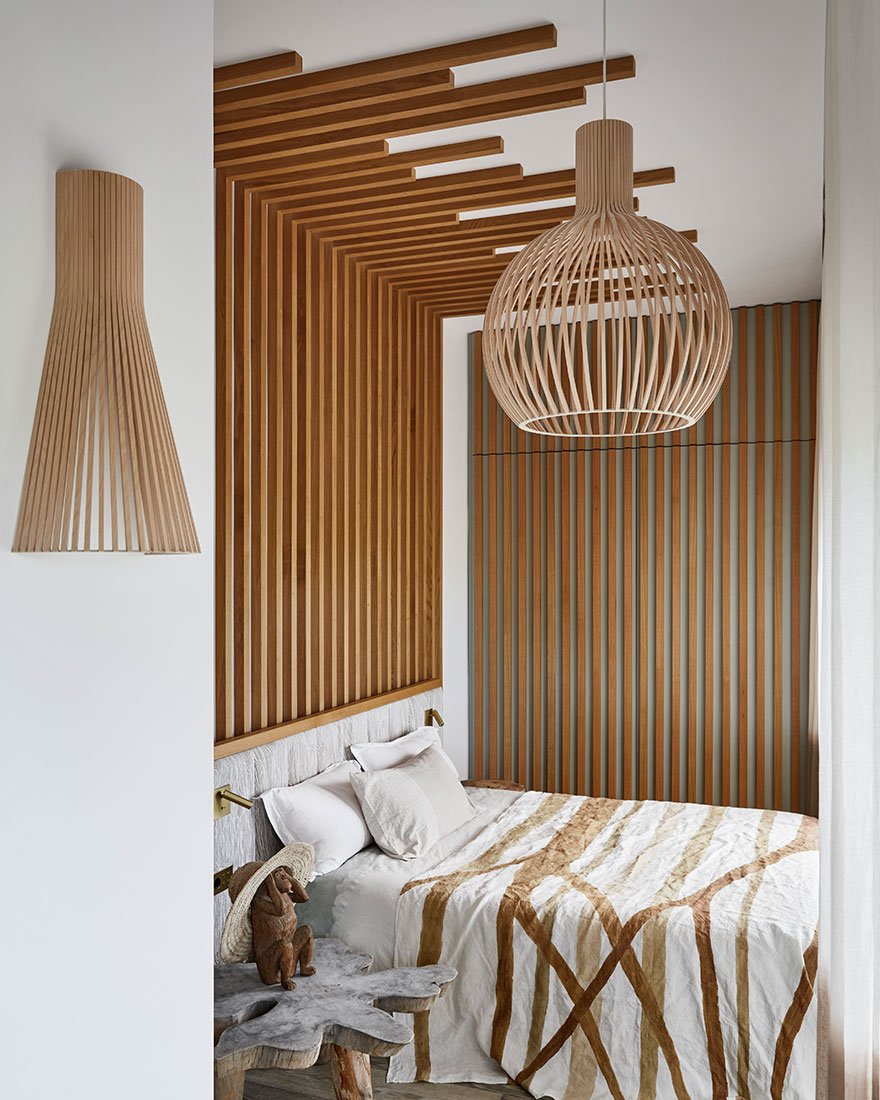 Реечки деревянные в интерьере