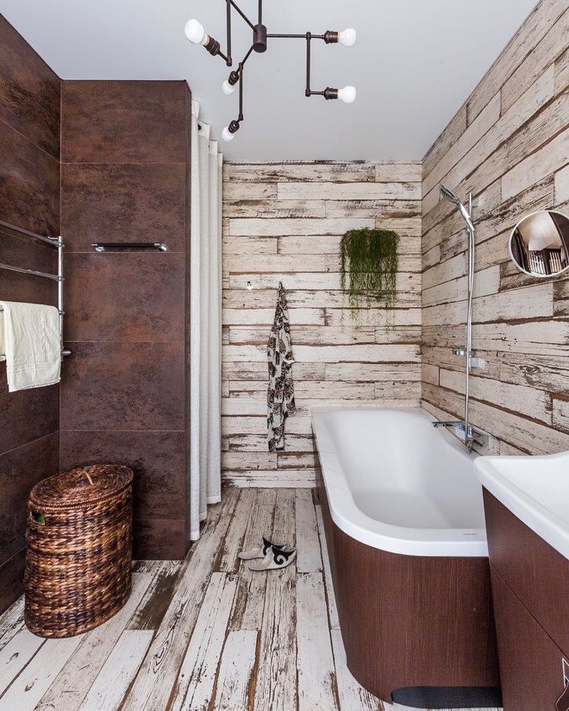 Ванная в деревянном стиле