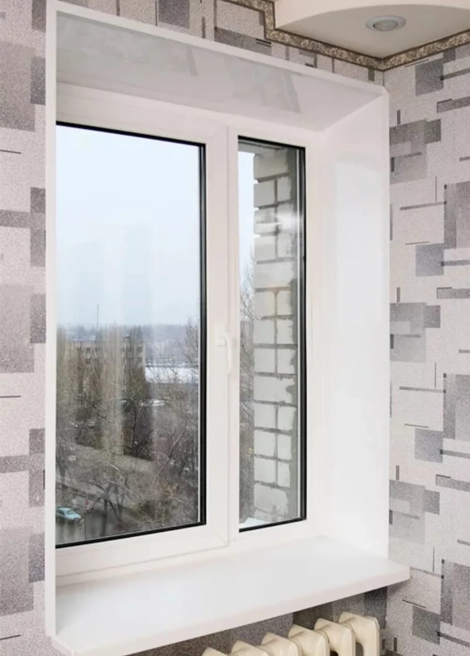 Внутренняя отделка откосов окна