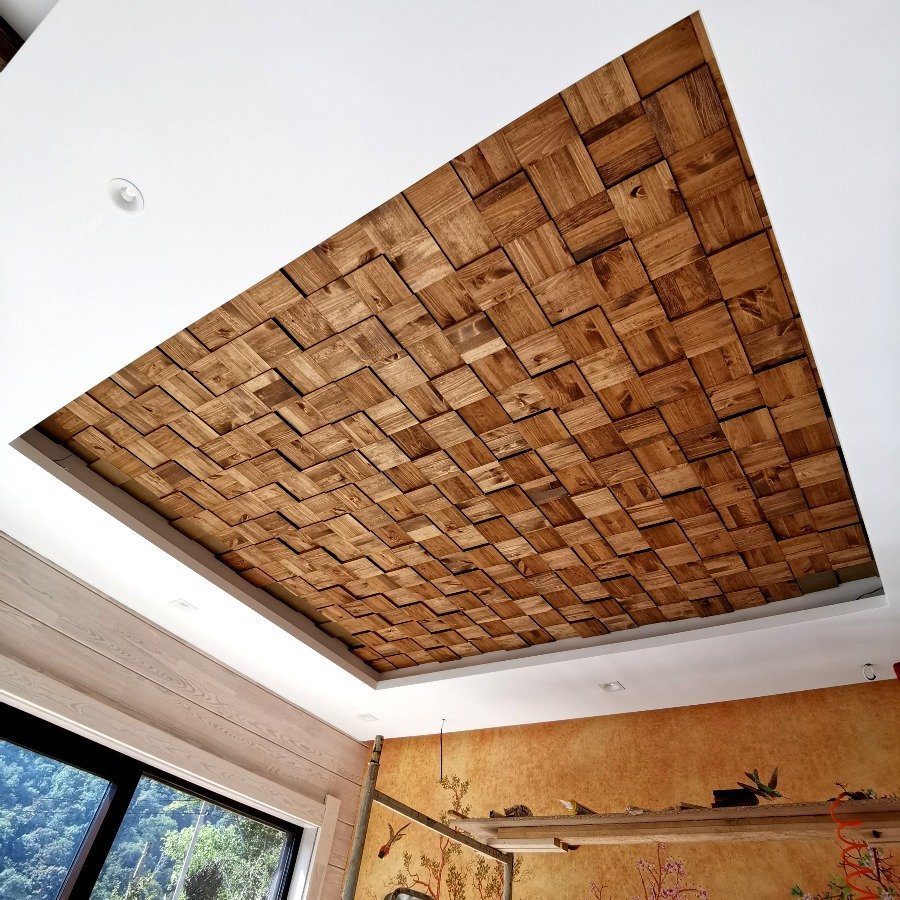 Плетенка деревянная для потолка