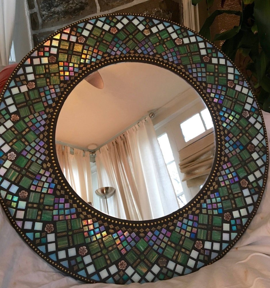 Зеркало со стеклянной мозаикой