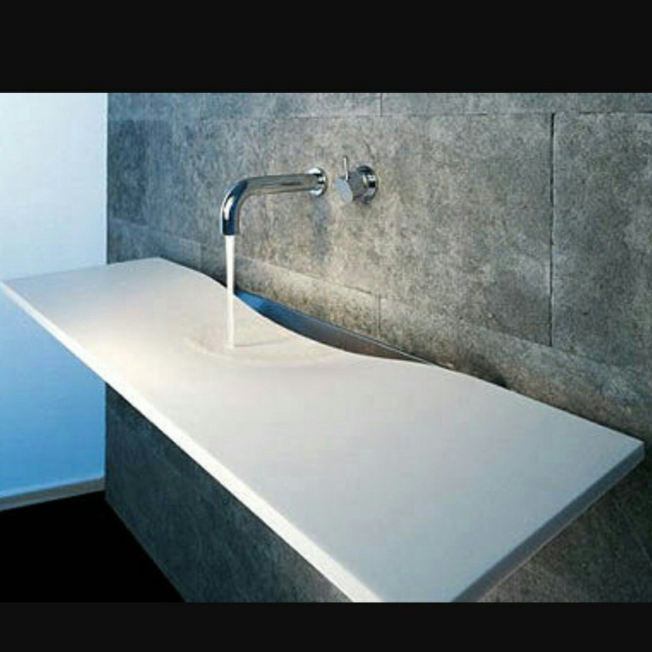 Плоский умывальник в ванную