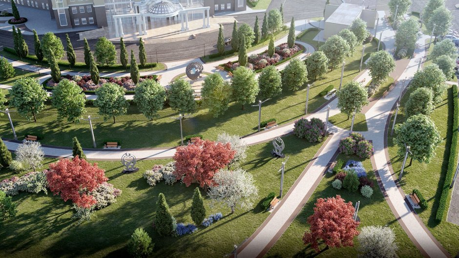 Визуализация благоустройства территории