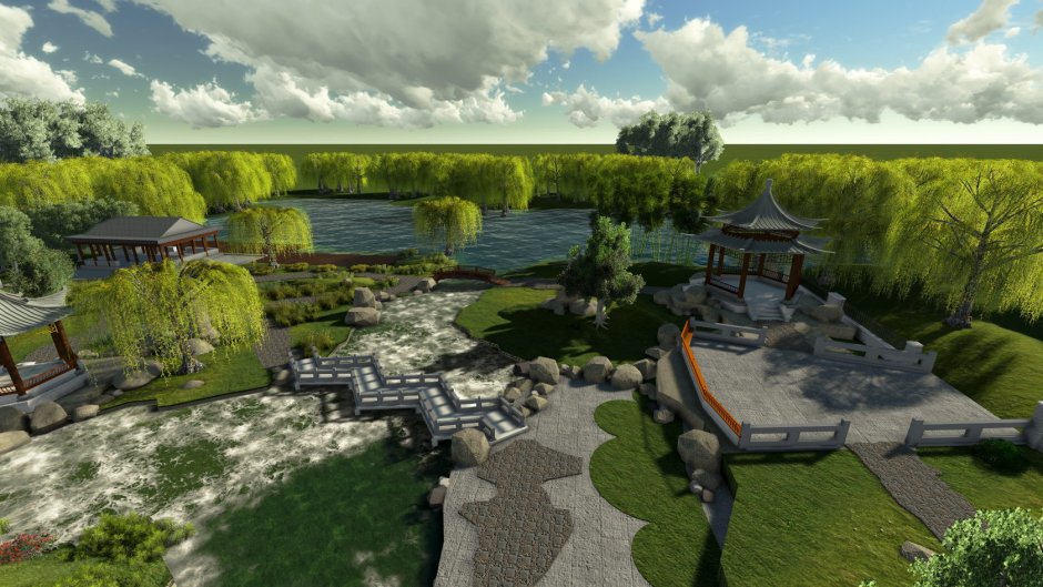 Ландшафт в 3д Макс