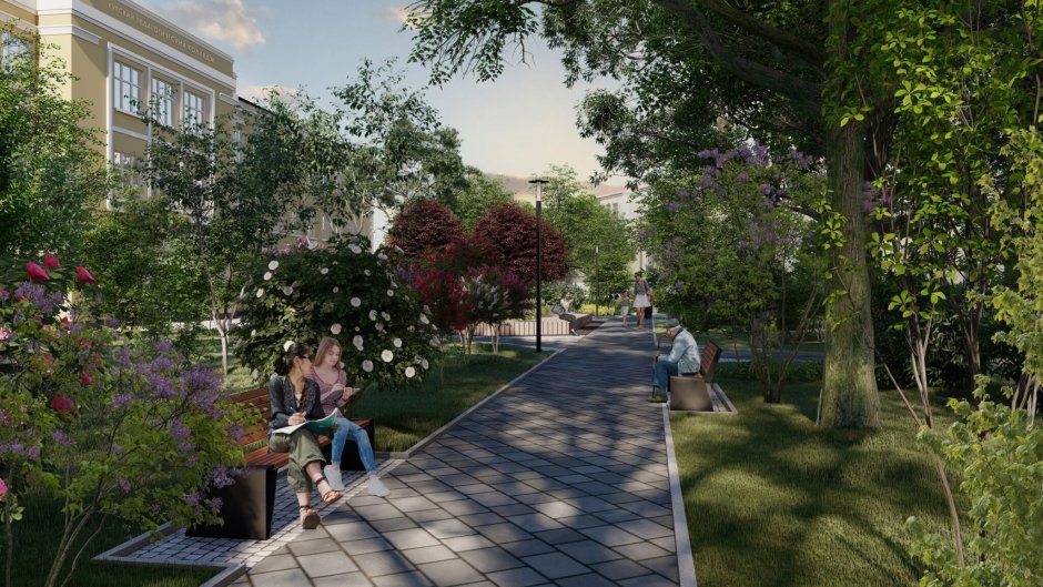 Сквер за Ассолем Курск