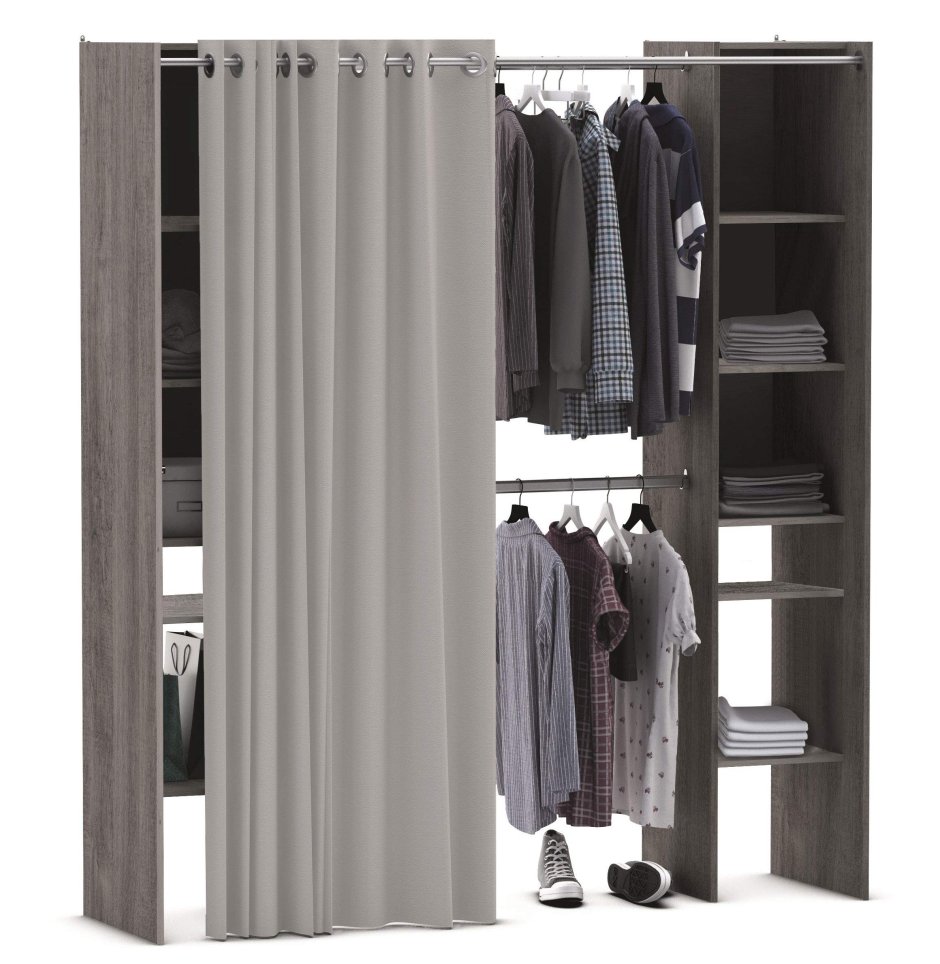 Шкаф для одежды со шторой