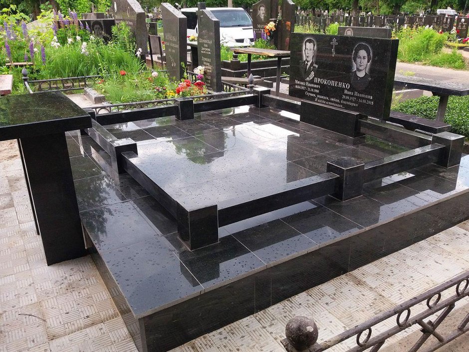 Памятник благоустройство могил гранитная плитка
