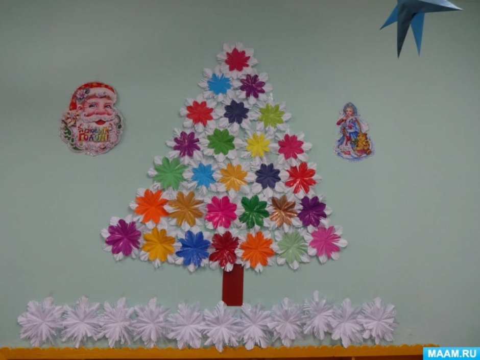 Украшение подготовительной группы детского сада к новому году