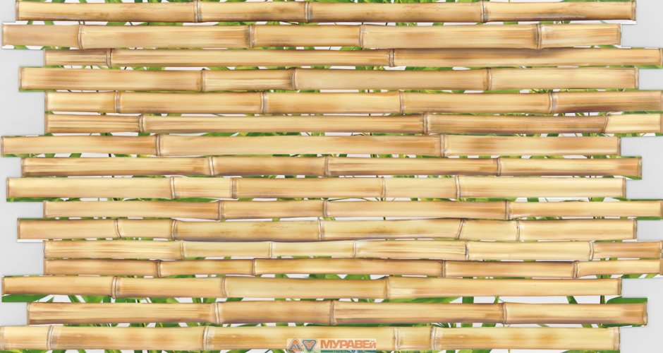 Золотой бамбук листовые ПВХ панели