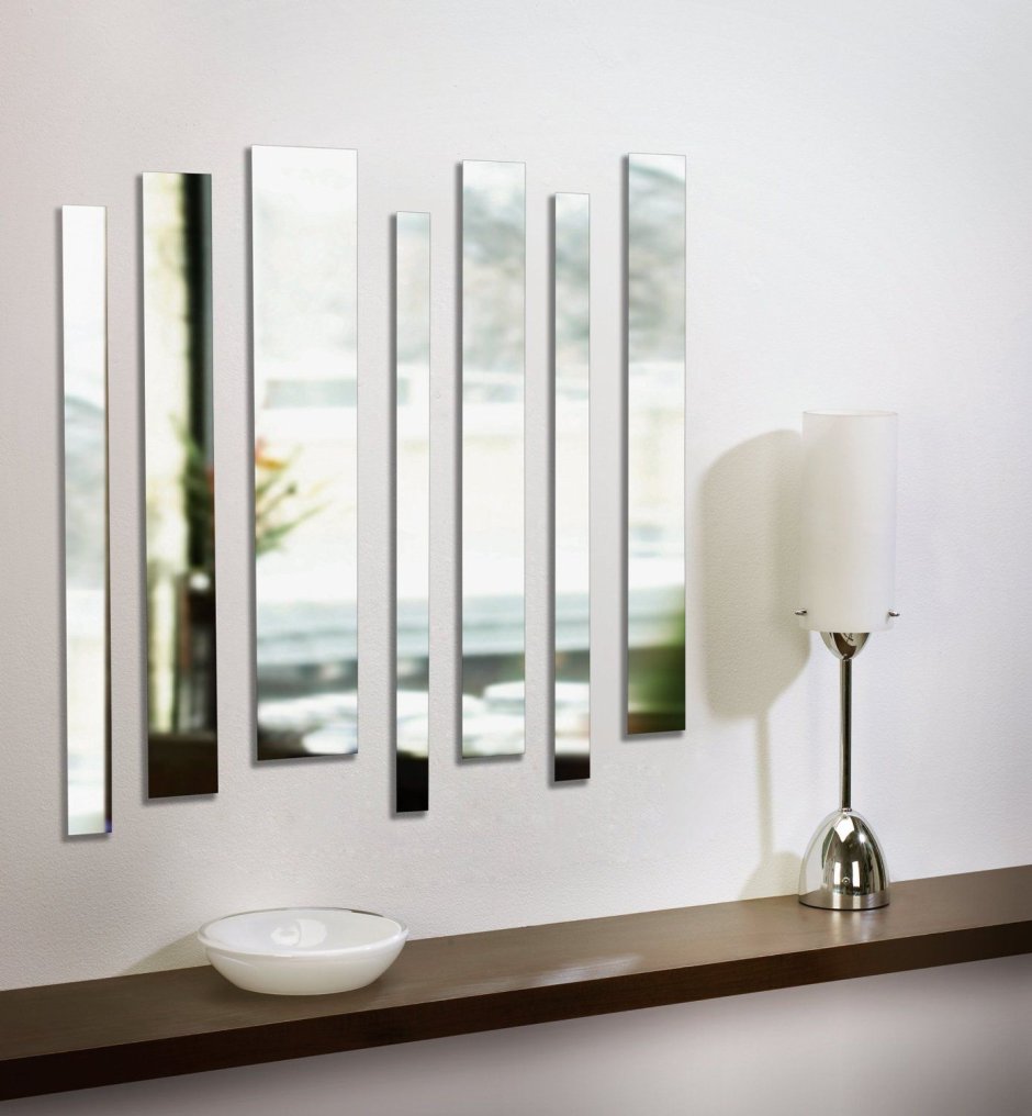 Зеркальные полоски на стену