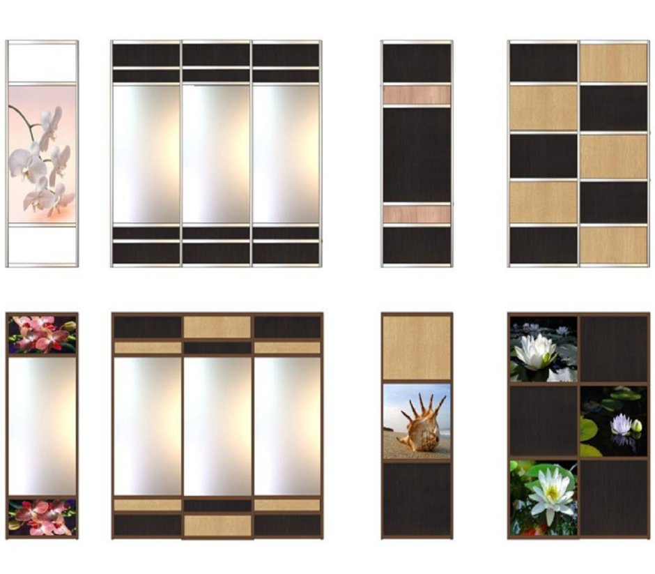 Двери в шкаф купе варианты