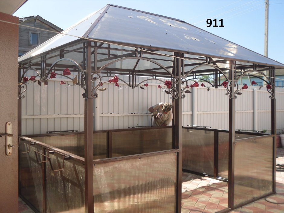 Каркас беседки из металла