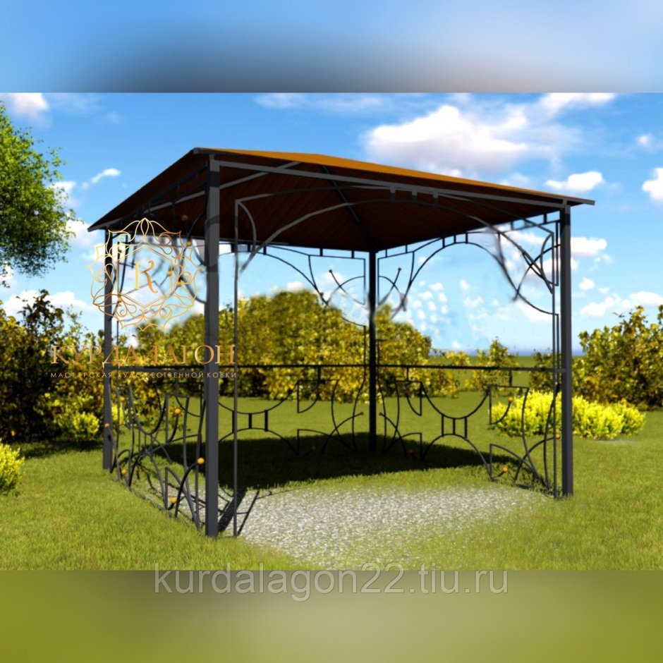 Каркас односкатной беседки 3х3 металл
