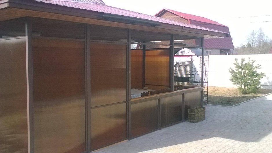 Веранда обшитая поликарбонатом