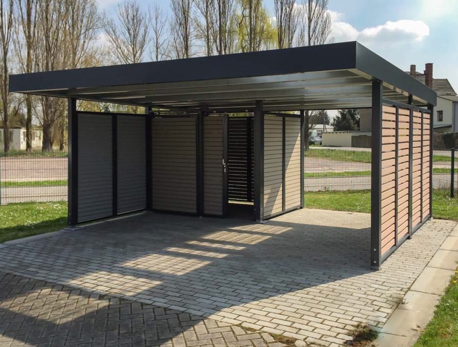 Сарай с навесом