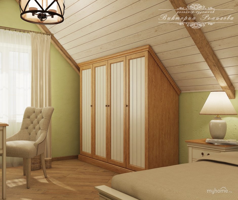 Отделка мансарды евровагонкой