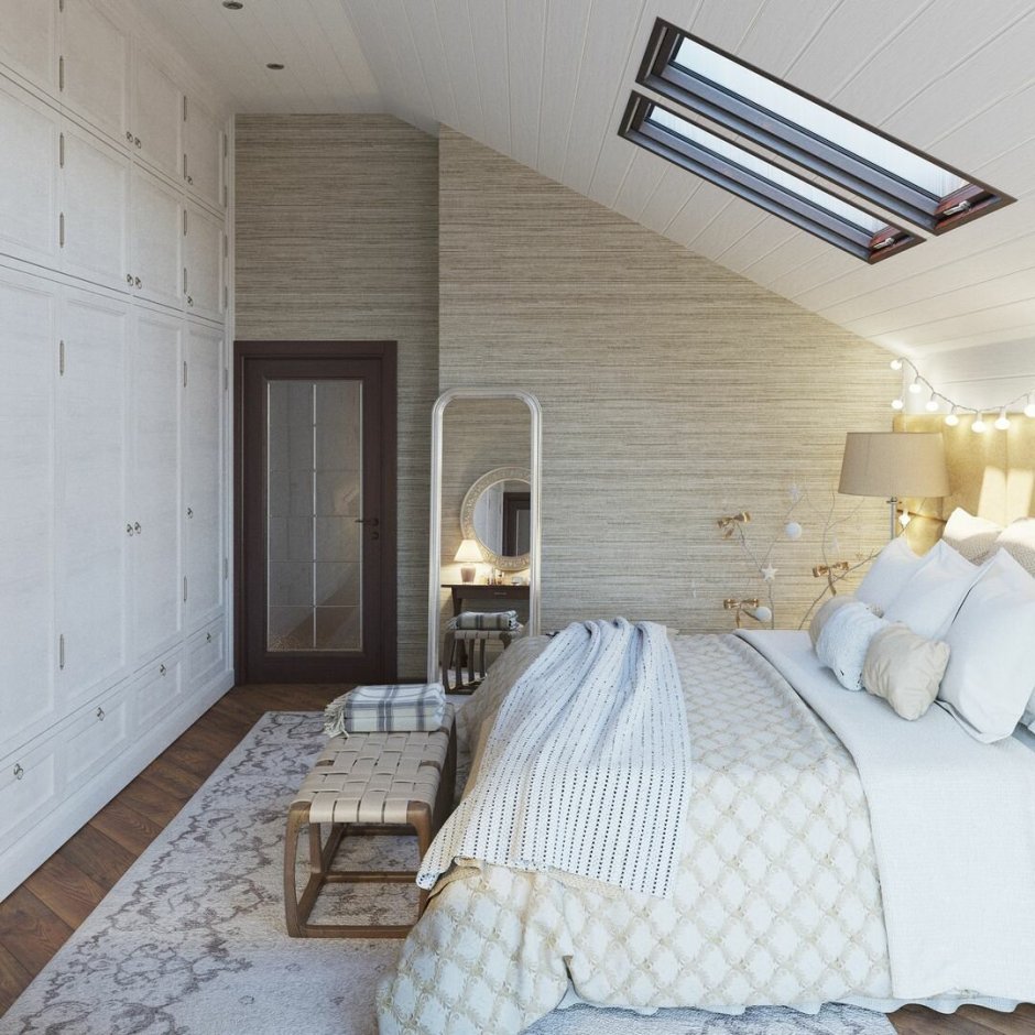 Мансарда экостиль вагонка