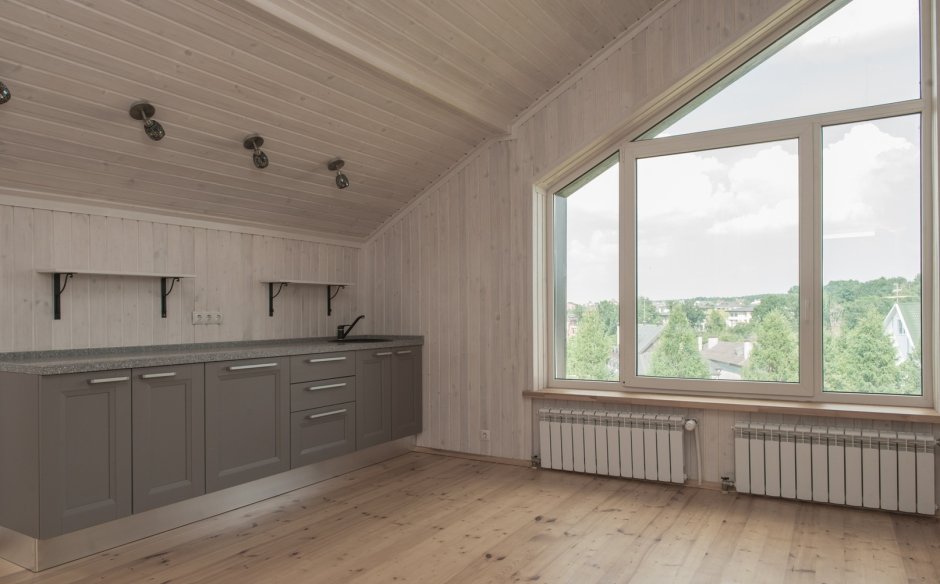 Кухня имитация бруса крашенный