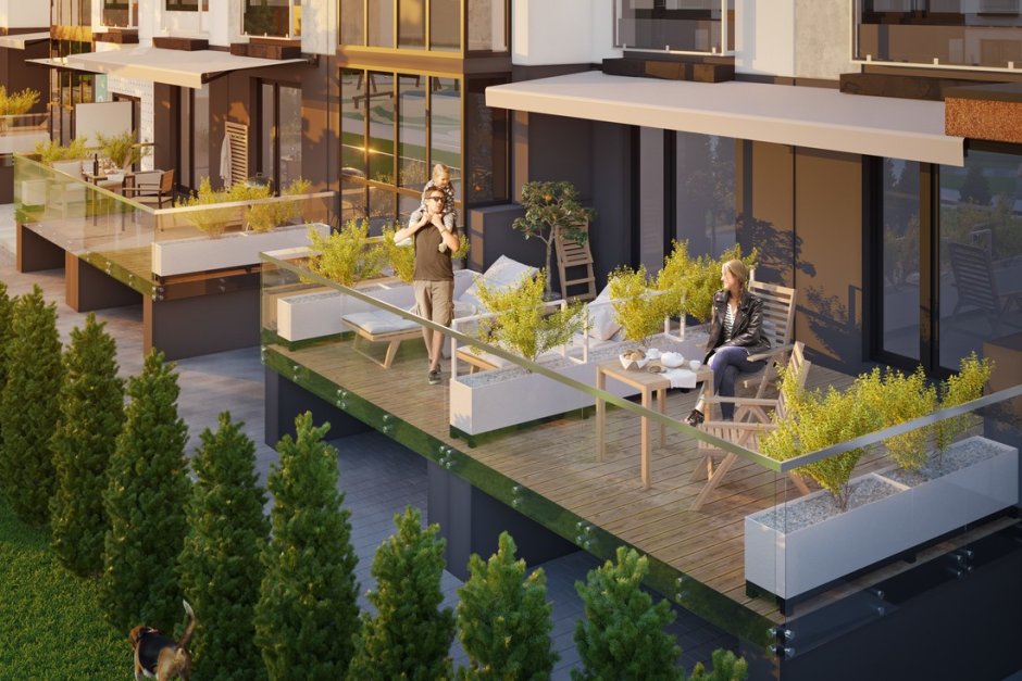 Терраса в многоэтажном доме