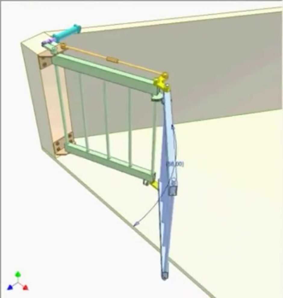 Чертеж складных ворот гармошка