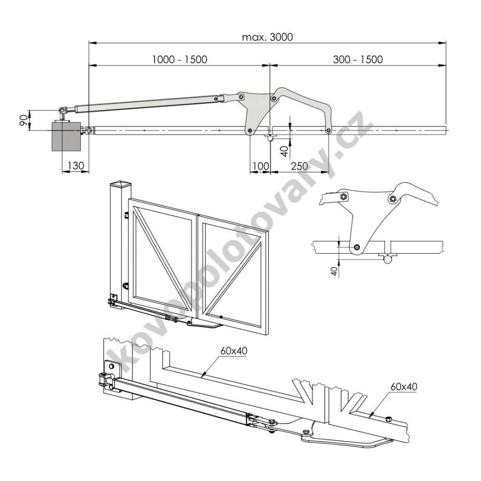 Комплектующие для складчатых ворот Twin Drive Set 6.0