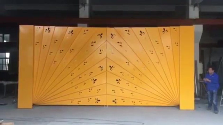 Ворота складывающиеся веером