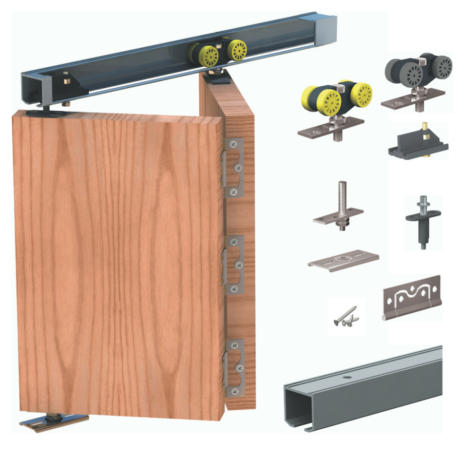 Комплект фурнитуры для 2-х складных дверей Omega 1213 мм