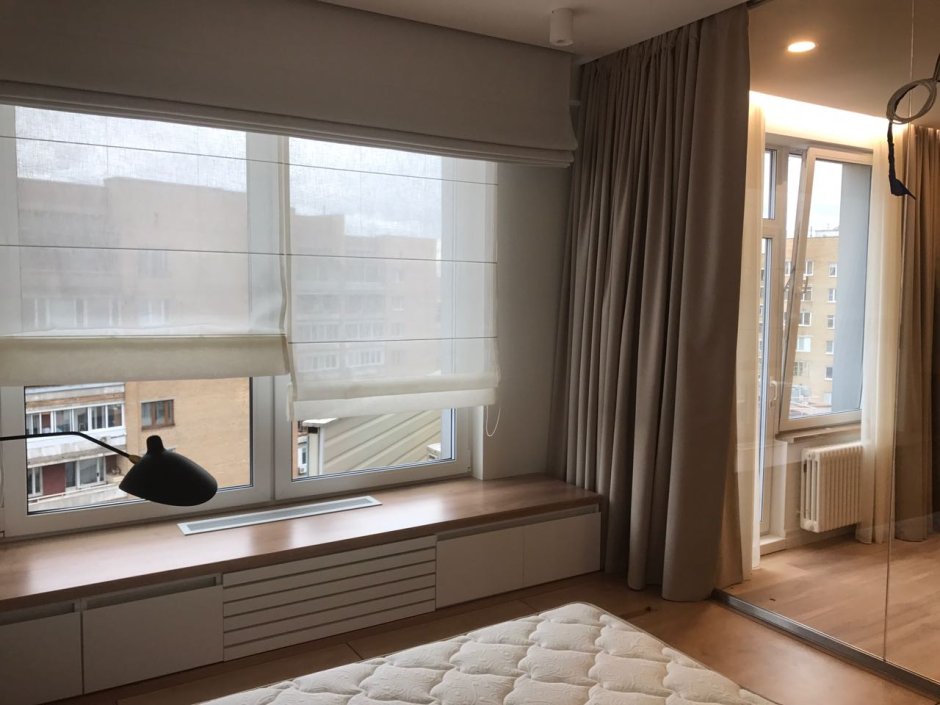 Шторы до подоконника в гостиную