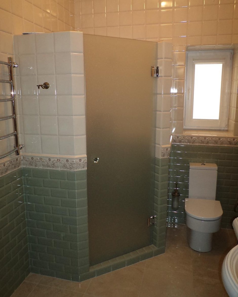 Душевая перегородка из кирпича