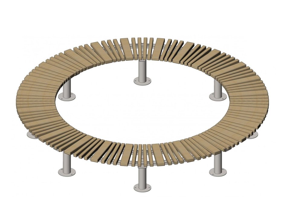 Скамейка радиусная