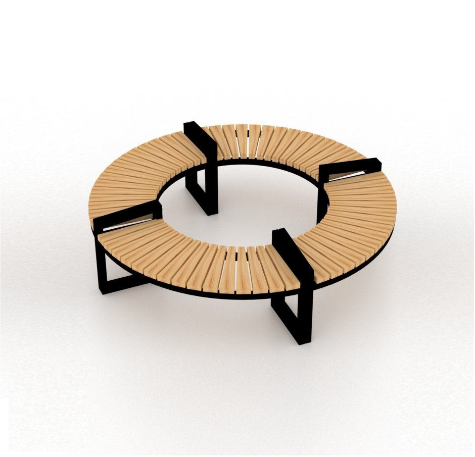 Скамья радиусная сота