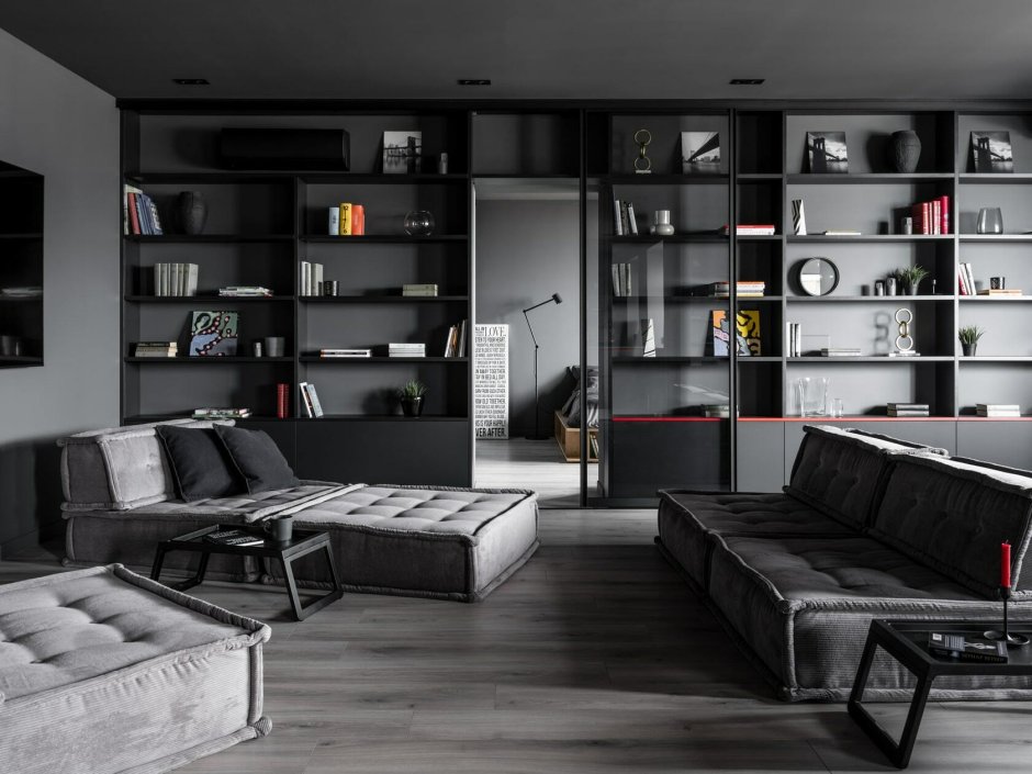 Черный серый