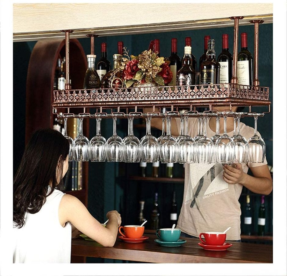 Барная полка для бокалов