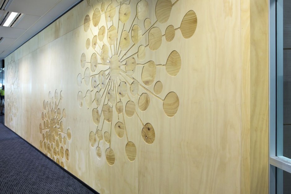 Декоративная отделка стен фанерой