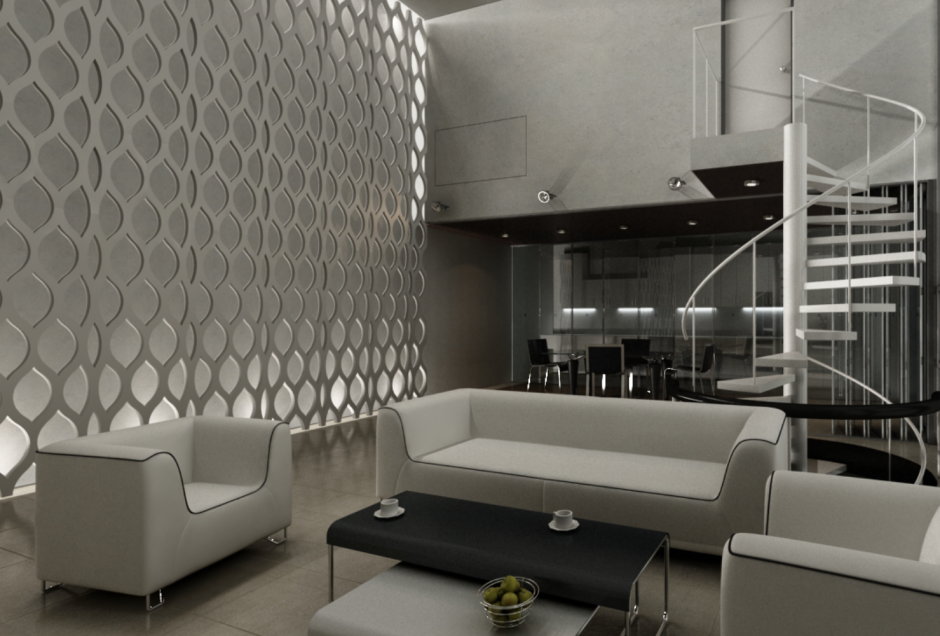 Алюминиевые панели в интерьере