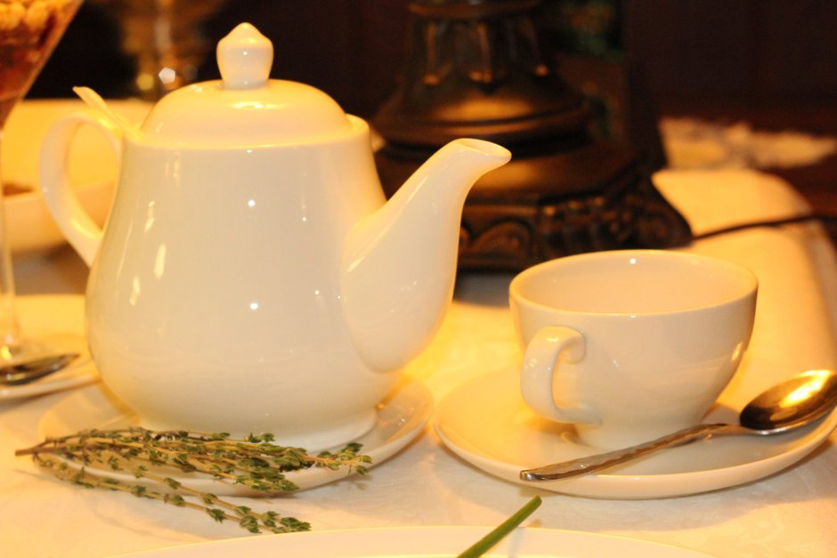 Чайник чая в ресторане