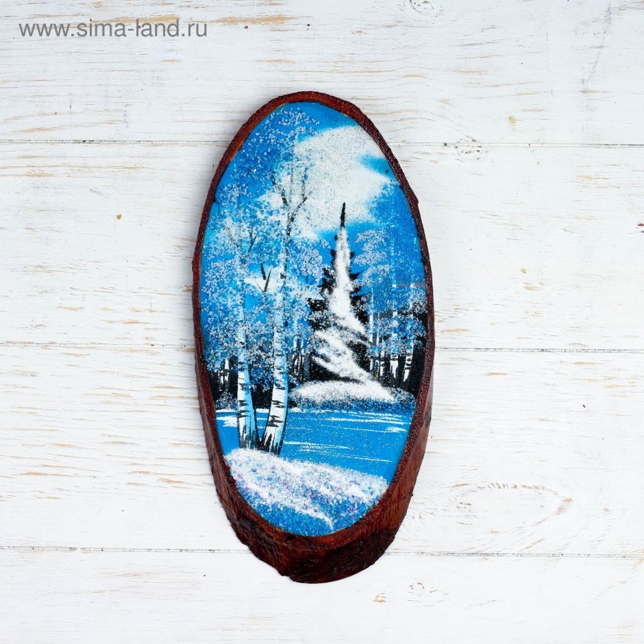 Живопись на спиле дерева