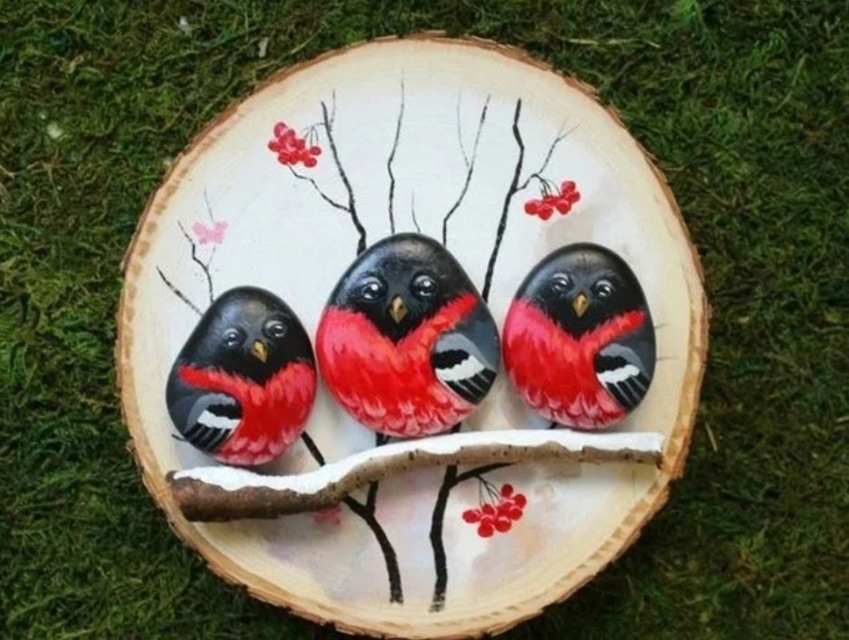 Роспись на спиле дерева