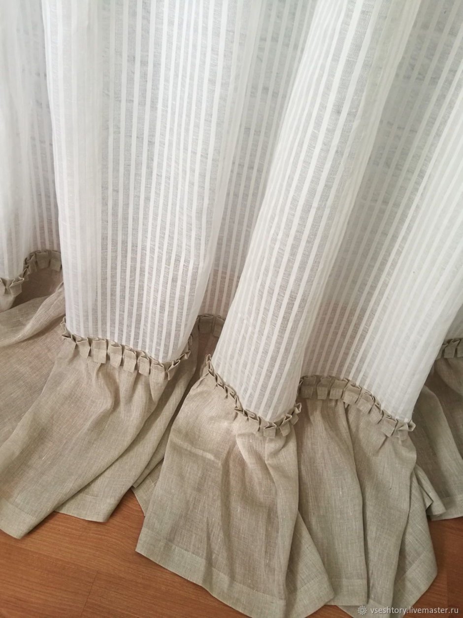 Тюль с оборкой по низу