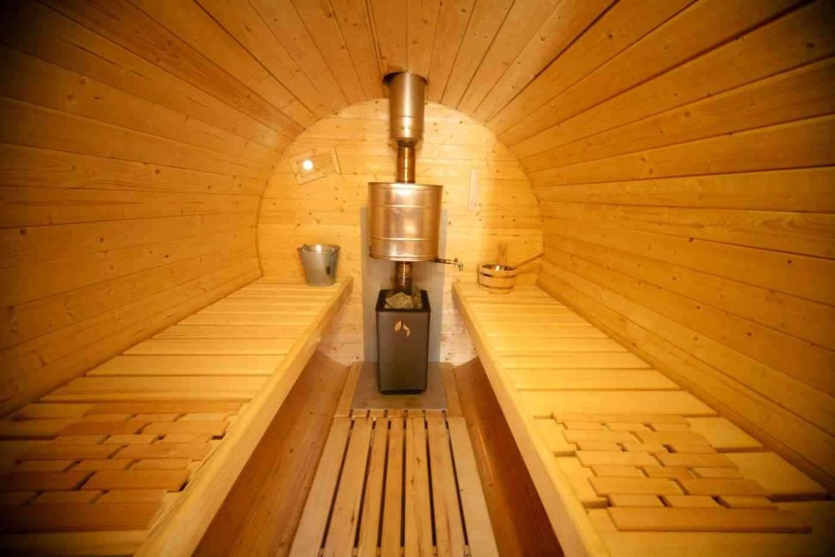 Баня бочка внутри