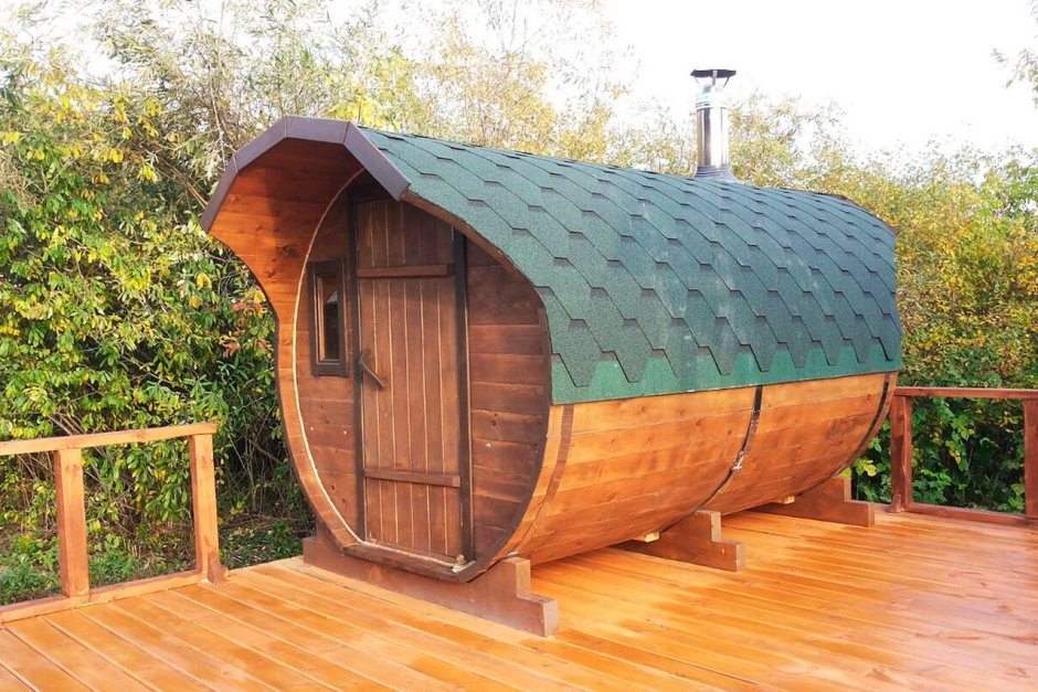 Баня бочка внутри