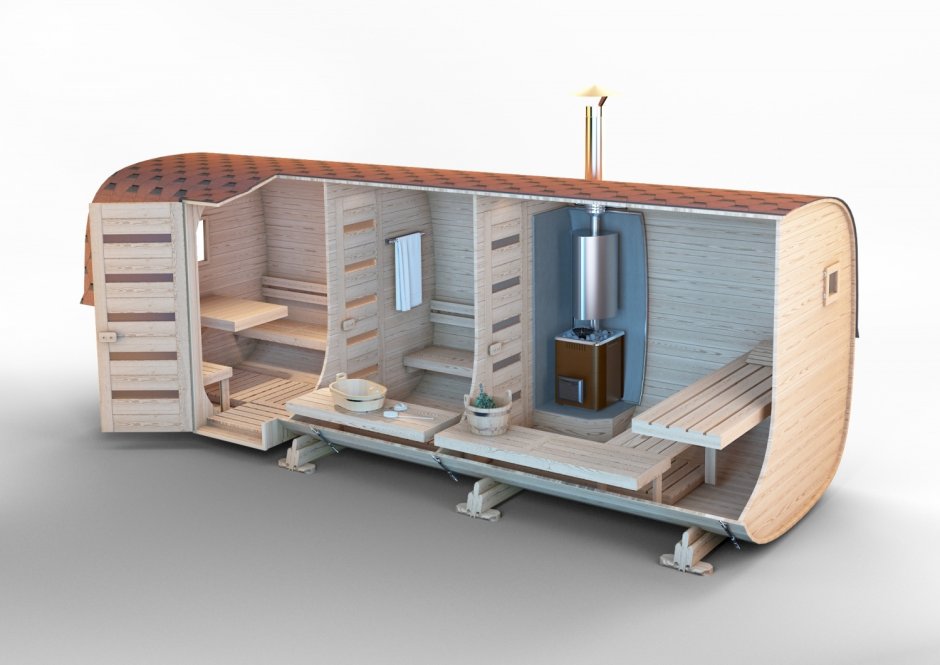 Баня бочка Квадро 6