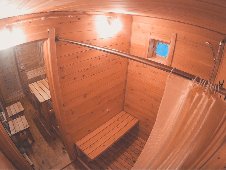 Баня бочка Квадро 6 метров внутри