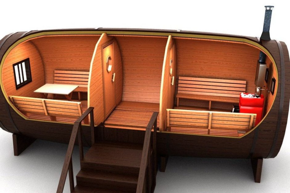 Баня бочка 3х4