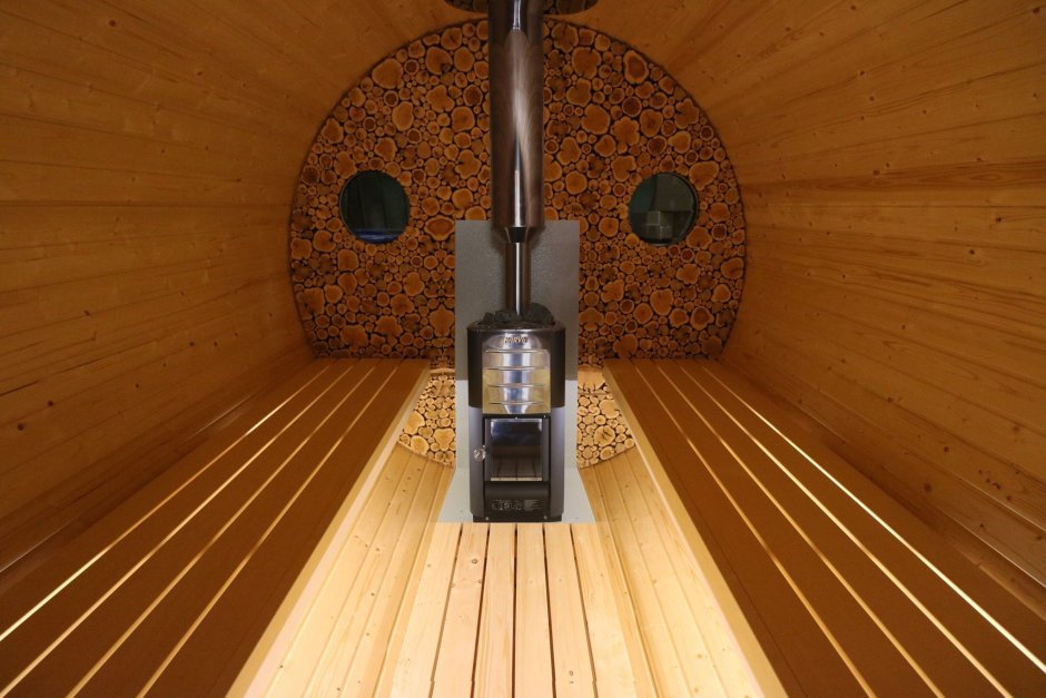 Обустройство бани бочки