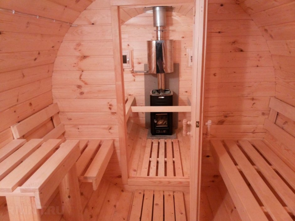 Баня бочка внутри