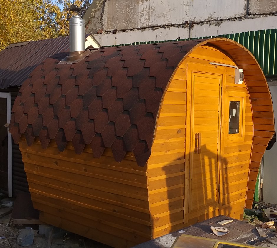 Баня бочка линза