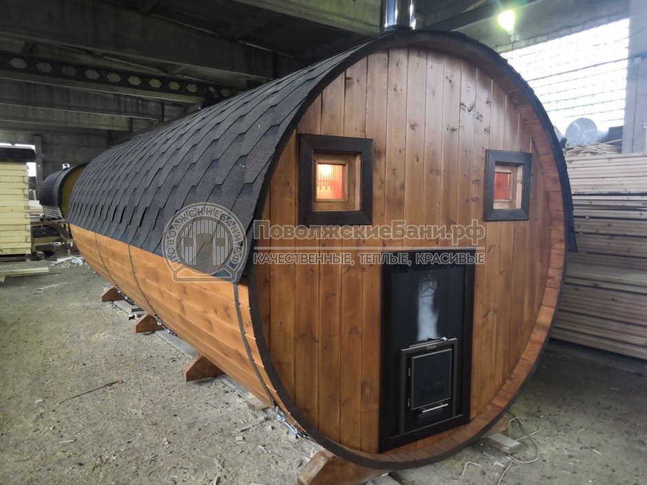Баня бочка 6м с душевой