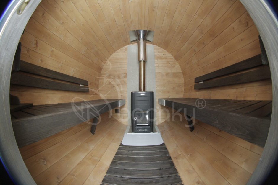 Баня бочка большая с помывочной